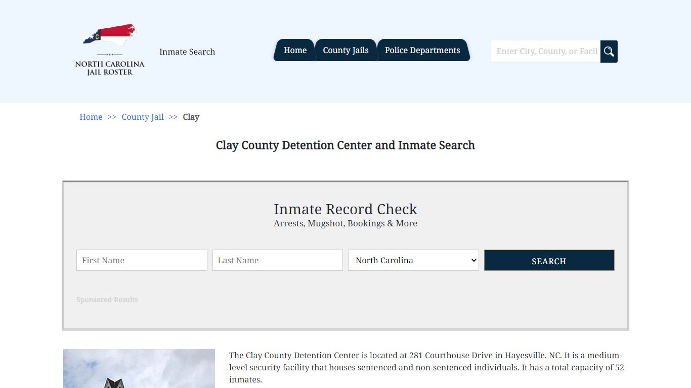 Clay County Detention Center and Inmate Search - North Carolina Jail Roster